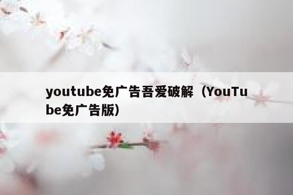 youtube免广告吾爱破解（YouTube免广告版） 第1张