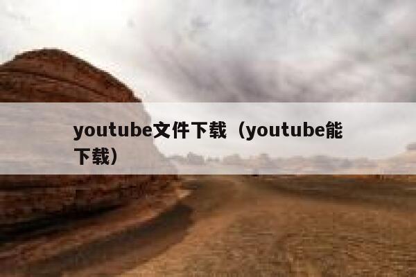 youtube文件下载（youtube能下载） 第1张