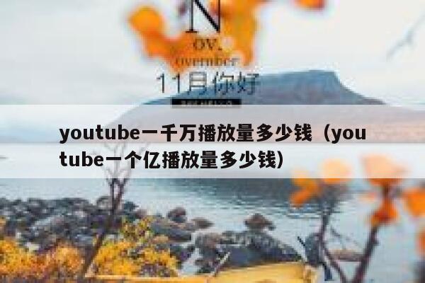 youtube一千万播放量多少钱（youtube一个亿播放量多少钱） 第1张