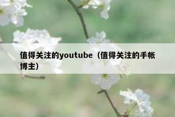 值得关注的youtube（值得关注的手帐博主） 第1张