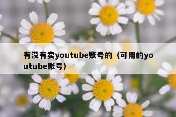 有没有卖youtube账号的（可用的youtube账号） 第1张