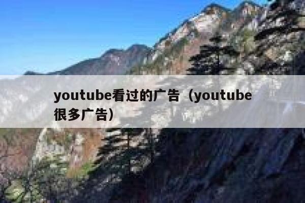 youtube看过的广告（youtube很多广告） 第1张