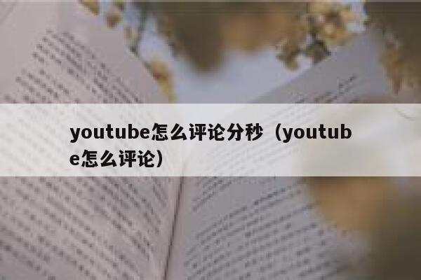 youtube怎么评论分秒（youtube怎么评论） 第1张