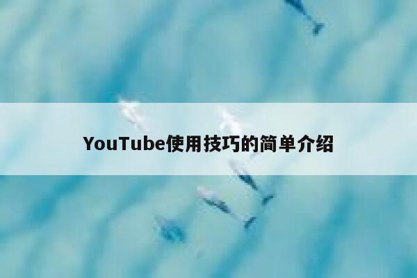 YouTube使用技巧的简单介绍 第1张