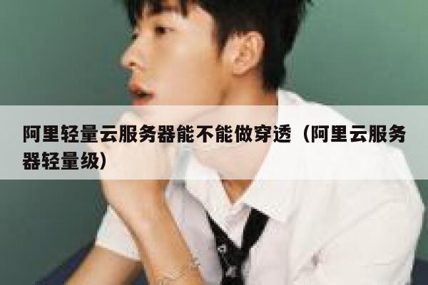 阿里轻量云服务器能不能做穿透(阿里云服务器轻量级) 第1张 阿里轻量云服务器能不能做穿透(阿里云服务器轻量级) 第1张