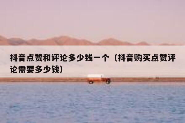 抖音点赞和评论多少钱一个（抖音购买点赞评论需要多少钱） 第1张