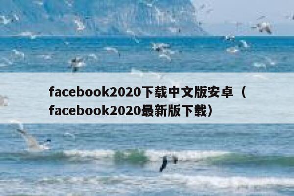 facebook2020下载中文版安卓（facebook2020最新版下载） 第1张