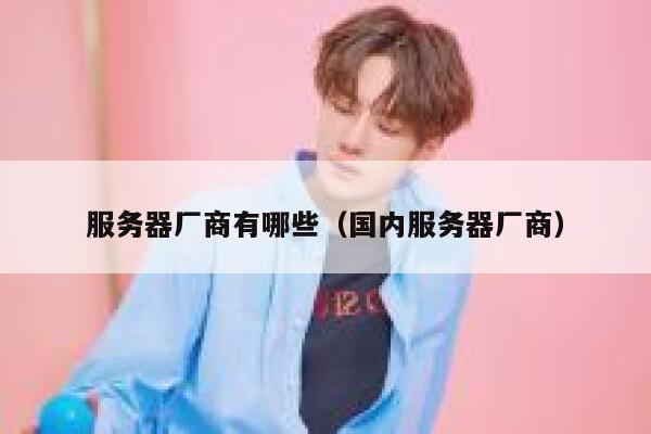 服务器厂商有哪些（国内服务器厂商） 第1张