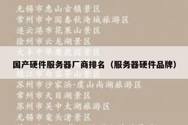 国产硬件服务器厂商排名（服务器硬件品牌） 第1张