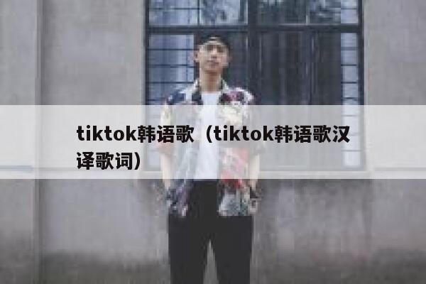 tiktok韩语歌（tiktok韩语歌汉译歌词） 第1张