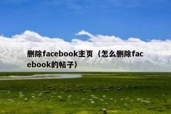 删除facebook主页（怎么删除facebook的帖子） 第1张