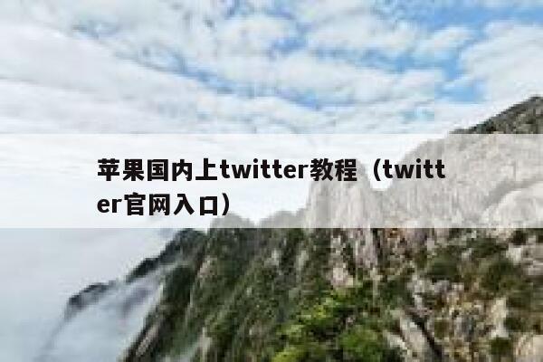 苹果国内上twitter教程（twitter官网入口） 第1张