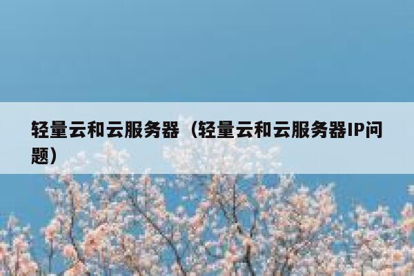 轻量云和云服务器（轻量云和云服务器IP问题） 第1张