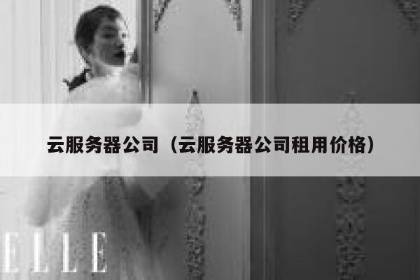云服务器公司（云服务器公司租用价格） 第1张