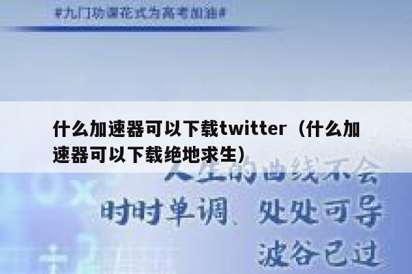 什么加速器可以下载twitter（什么加速器可以下载绝地求生） 第1张