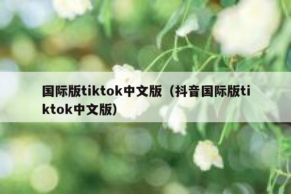 国际版tiktok中文版(抖音国际版tiktok中文版) 第1张 国际版tiktok中文版(抖音国际版tiktok中文版) 第1张