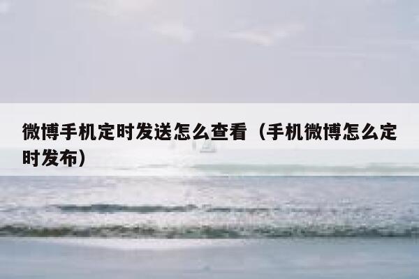 微博手机定时发送怎么查看(手机微博怎么定时发布) 第1张 微博手机定时发送怎么查看(手机微博怎么定时发布) 第1张