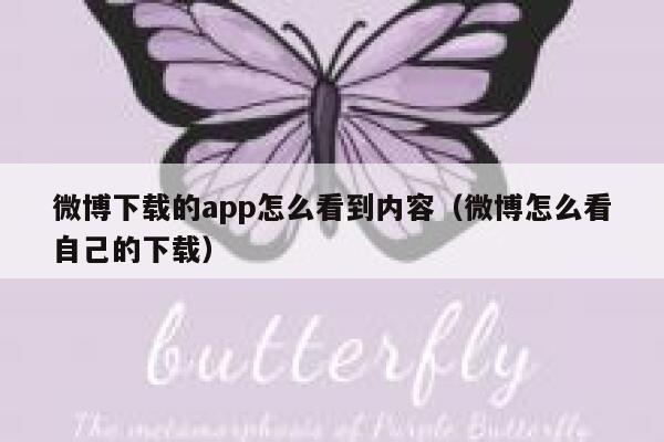 微博下载的app怎么看到内容（微博怎么看自己的下载） 第1张
