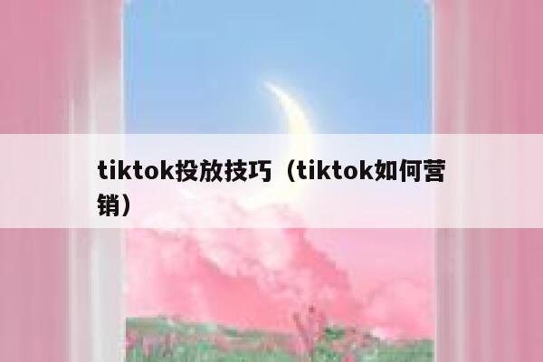 tiktok投放技巧(tiktok如何营销) 第1张 tiktok投放技巧(tiktok如何营销) 第1张