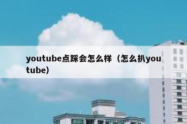 youtube点踩会怎么样（怎么扒youtube） 第1张
