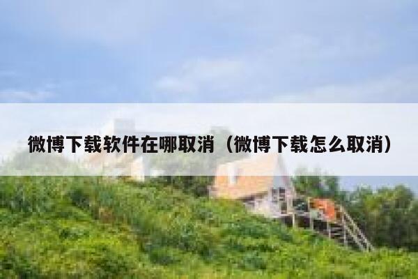 微博下载软件在哪取消(微博下载怎么取消) 第1张 微博下载软件在哪取消(微博下载怎么取消) 第1张