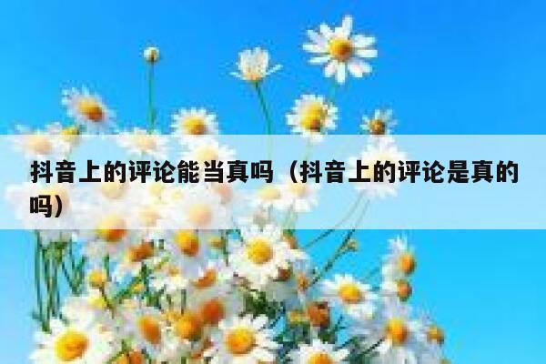 抖音上的评论能当真吗(抖音上的评论是真的吗) 第1张 抖音上的评论能当真吗(抖音上的评论是真的吗) 第1张