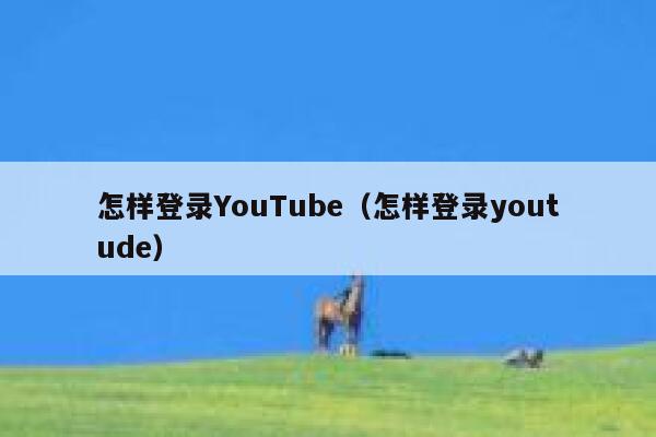 怎样登录YouTube(怎样登录youtude) 第1张 怎样登录YouTube(怎样登录youtude) 第1张