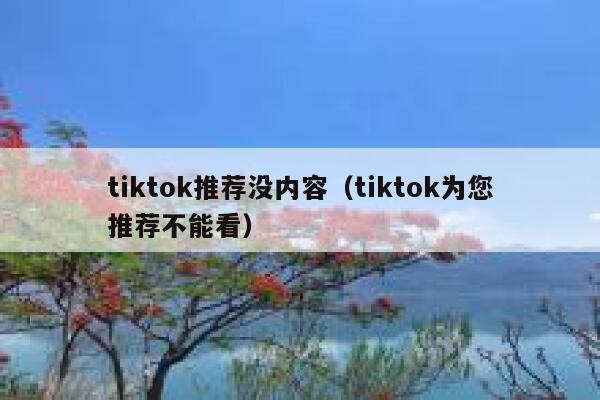 tiktok推荐没内容（tiktok为您推荐不能看） 第1张