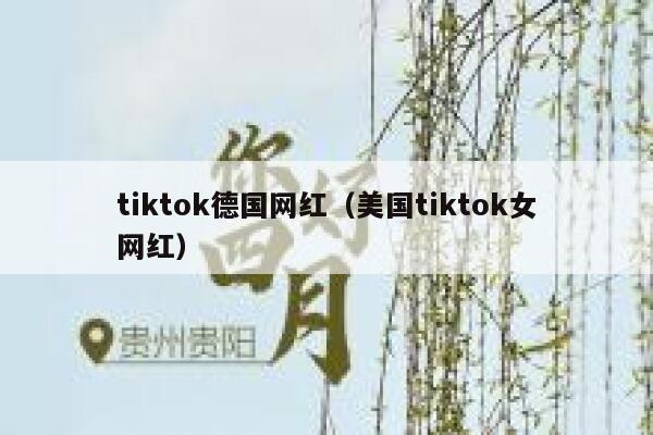 tiktok德国网红(美国tiktok女网红) 第1张 tiktok德国网红(美国tiktok女网红) 第1张