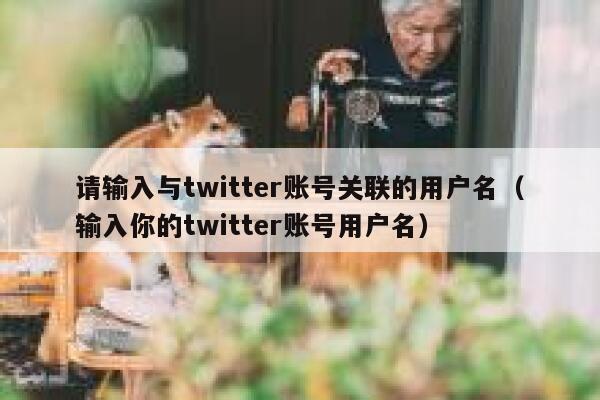 请输入与twitter账号关联的用户名（输入你的twitter账号用户名） 第1张