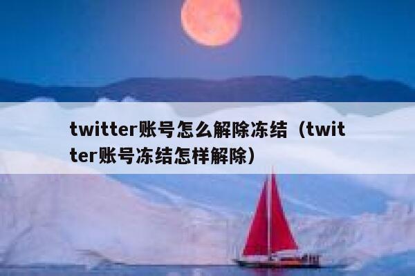 twitter账号怎么解除冻结（twitter账号冻结怎样解除） 第1张
