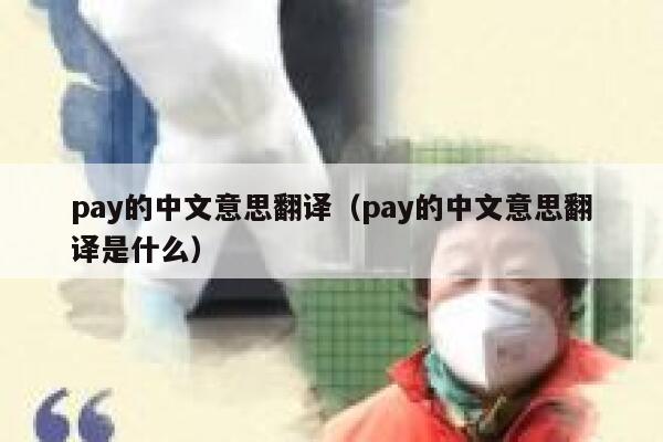 pay的中文意思翻译（pay的中文意思翻译是什么） 第1张