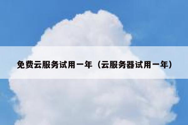 免费云服务试用一年（云服务器试用一年） 第1张