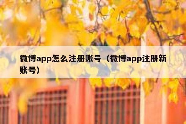 微博app怎么注册账号（微博app注册新账号） 第1张