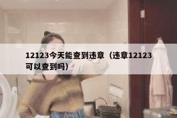 12123今天能查到违章（违章12123可以查到吗） 第1张