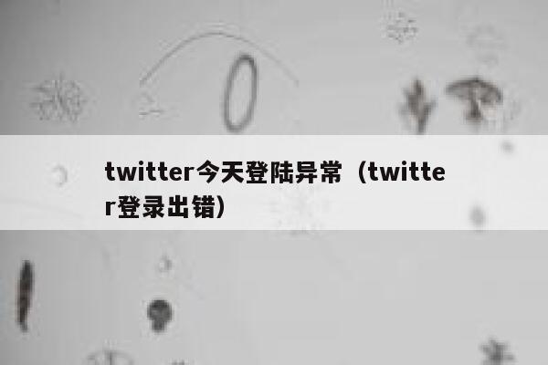 twitter今天登陆异常(twitter登录出错) 第1张 twitter今天登陆异常(twitter登录出错) 第1张