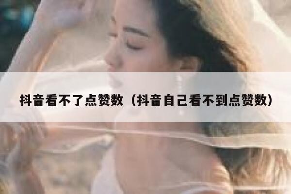 抖音看不了点赞数(抖音自己看不到点赞数) 第1张 抖音看不了点赞数(抖音自己看不到点赞数) 第1张