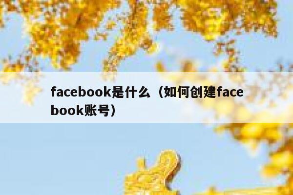 facebook是什么(如何创建facebook账号) 第1张 facebook是什么(如何创建facebook账号) 第1张