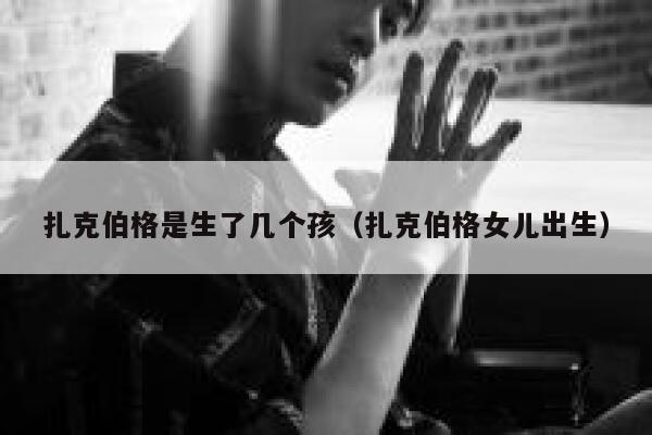 扎克伯格是生了几个孩（扎克伯格女儿出生） 第1张