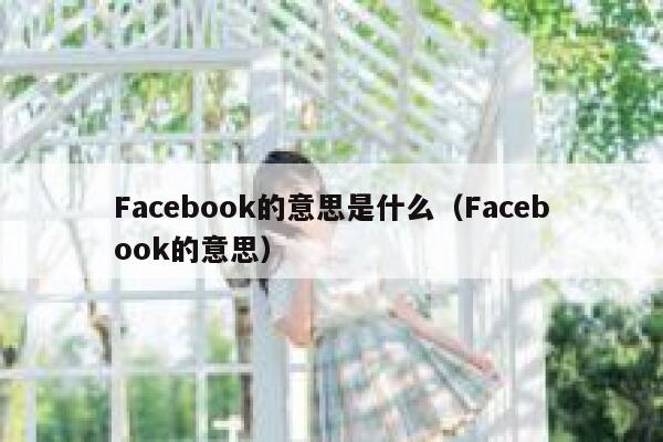 Facebook的意思是什么（Facebook的意思） 第1张