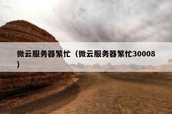 微云服务器繁忙(微云服务器繁忙30008) 第1张 微云服务器繁忙(微云服务器繁忙30008) 第1张