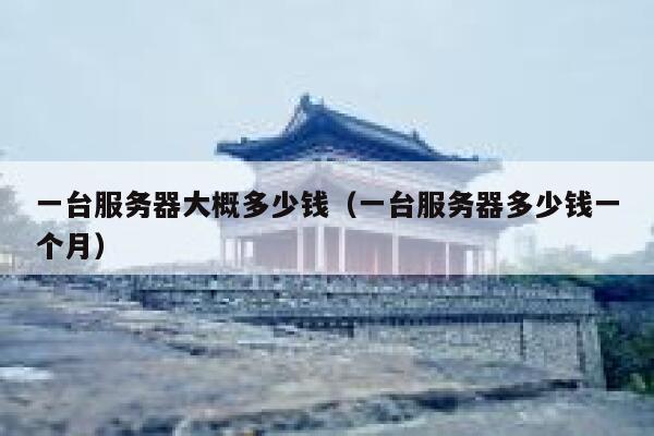 一台服务器大概多少钱(一台服务器多少钱一个月) 第1张 一台服务器大概多少钱(一台服务器多少钱一个月) 第1张