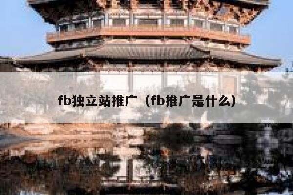 fb独立站推广（fb推广是什么） 第1张