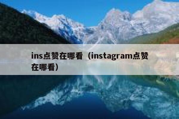 ins点赞在哪看(instagram点赞在哪看) 第1张 ins点赞在哪看(instagram点赞在哪看) 第1张