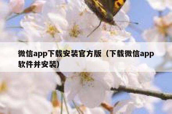 微信app下载安装官方版（下载微信app软件并安装） 第1张