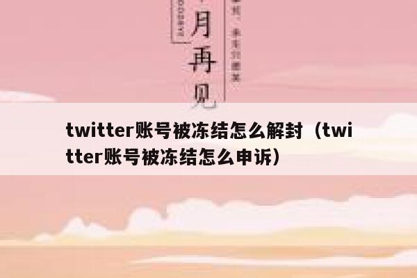 twitter账号被冻结怎么解封（twitter账号被冻结怎么申诉） 第1张