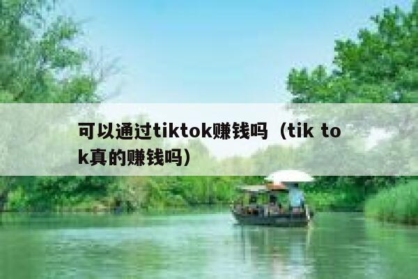 可以通过tiktok赚钱吗（tik tok真的赚钱吗） 第1张