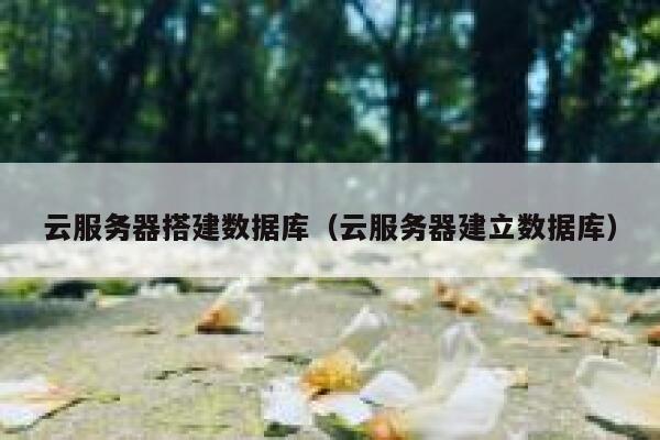 云服务器搭建数据库（云服务器建立数据库） 第1张