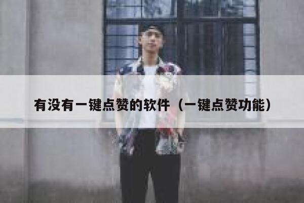 有没有一键点赞的软件（一键点赞功能） 第1张