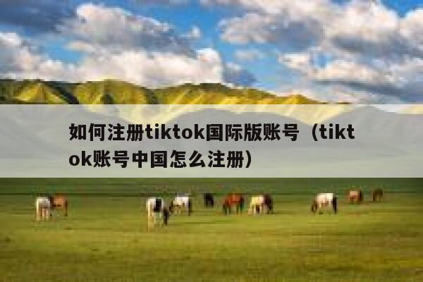如何注册tiktok国际版账号（tiktok账号中国怎么注册） 第1张